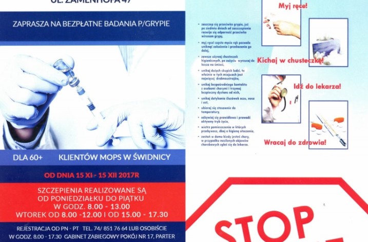 Bezpłatne badania przeciwko grypie
