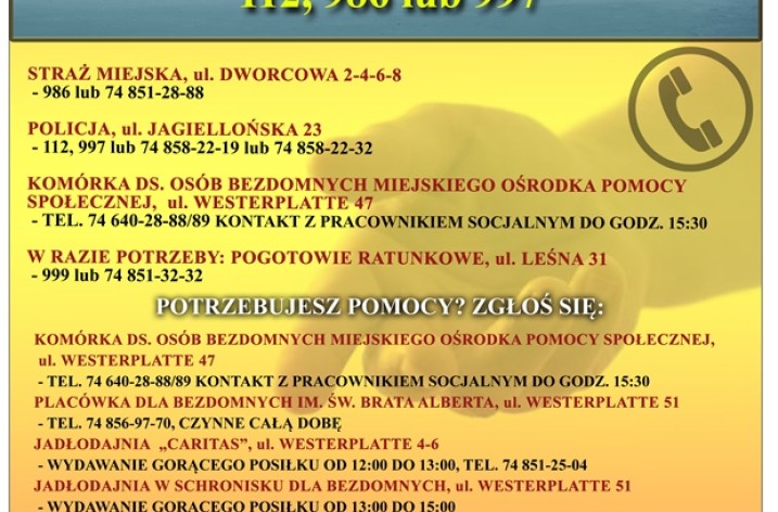 Nie bądź obojętny, pomóż osobie bezdomnej