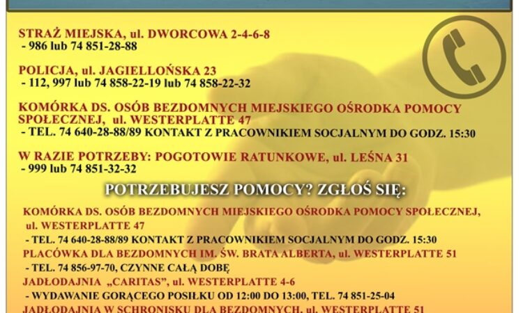 Nie bądź obojętny, pomóż osobie bezdomnej