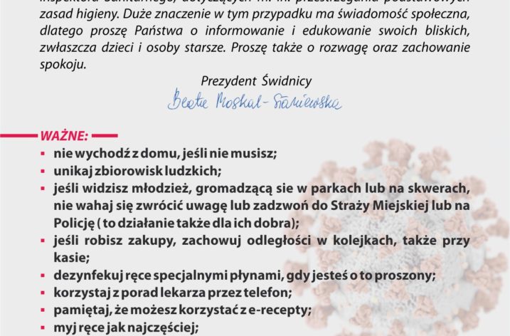 Ważne informacje dla świdniczan