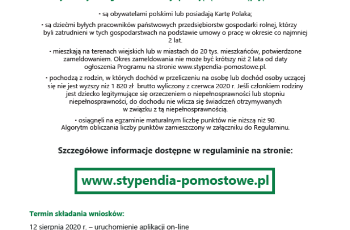 XIX edycja programu „Stypendia Pomostowe”