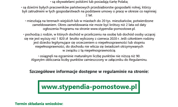 XIX edycja programu „Stypendia Pomostowe”