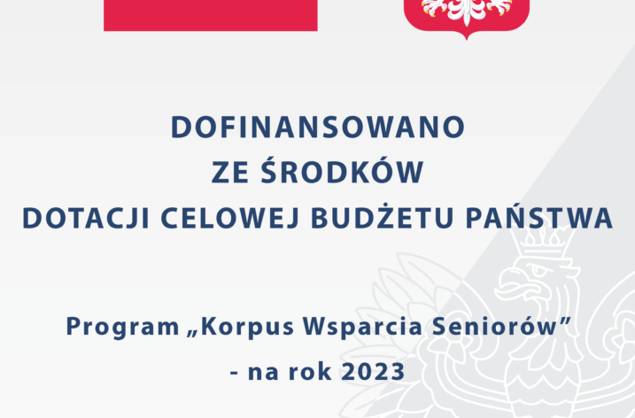 Korpus Wsparcia Seniorów na rok 2023