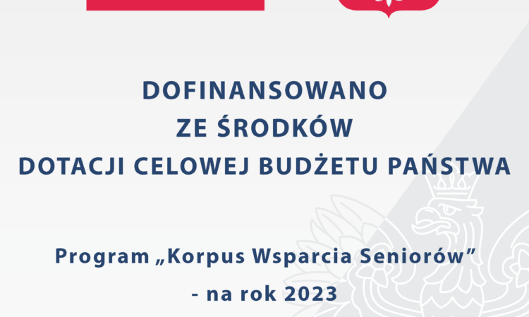 Korpus Wsparcia Seniorów na rok 2023